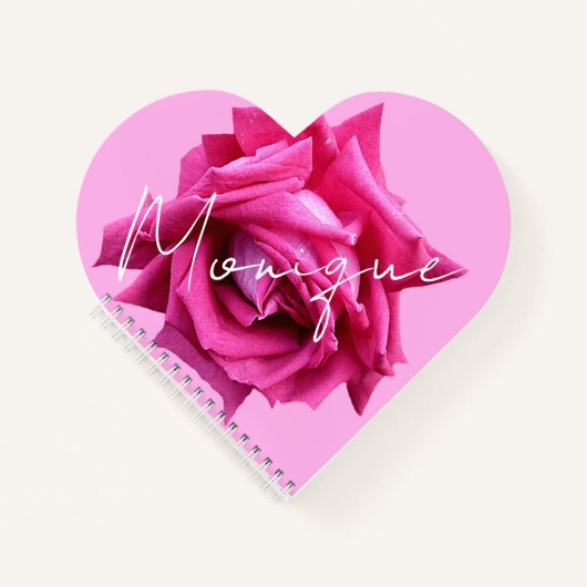 Der Name Monique hübsche Rosa Rose Spaß Notizblock (Vorderseite)