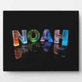Der Name Noah in 3D-Leuchten (Foto) Fotoplatte (Vorderseite)