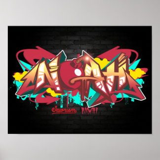 Der Name Noah in Graffiti Poster