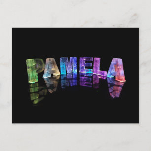 Der Name Pamela in 3D-Leuchten (Foto) Postkarte