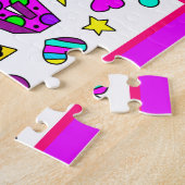 Der Name Raya, Lila und rosa Sterne Puzzle (Seite)