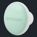 Der Name "Snuggles" ist ein Minzgrün aus Meeresfrü Keramikknauf<br><div class="desc">Der Name "Snuggles",  Meeresfrüchte-Minze,  grüne Keramik Knob</div>