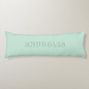 Der Name "Snuggles" ist ein Minzgrün aus Meeresfrü Seitenschläferkissen