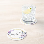 Der Name Stilvoll Moderne Elegante Hochzeit . Runder Pappuntersetzer (Vor Ort)