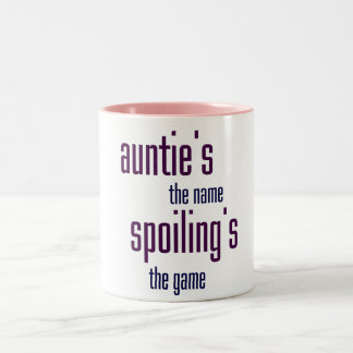 Der Name Tante, das Spiel verderbend Zweifarbige Tasse