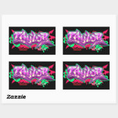 Der Name Taylor in Graffiti-Rectangle-Stickern Rechteckiger Aufkleber (Blatt)