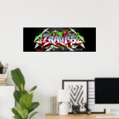 Der Name Travis in graffiti Poster (Heimbüro)