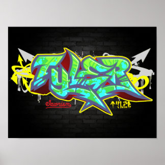 Der Name Tyler in Graffiti Poster