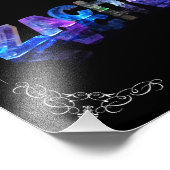 Der Name Zachary - Name in Lights (Foto) Fotodruck (Ecke)