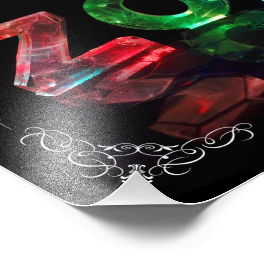 Der Name Zoe - Name in Lights (Foto) Fotodruck (Ecke)