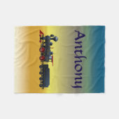 Der Name-Zug-Set-Fleece des Jungen Fleecedecke (Vorderseite (Horizontal))