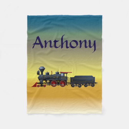 Der Name-Zug-Set-Fleece des Jungen Fleecedecke (Vorderseite)