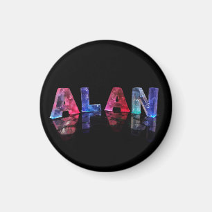 Der NamensAlan in den Lichtern Magnet