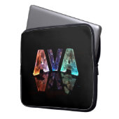 Der NamensAva in den Lichtern 3D Laptopschutzhülle (Vorderseite Links)