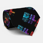 Der Namensbill in den Lichtern 3D Krawatte (Gerollt)