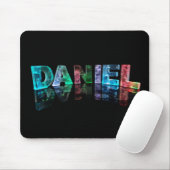 Der Namensdaniel in 3D beleuchtet (Fotografie) Mousepad (Mit Mouse)