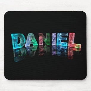 Der Namensdaniel in 3D beleuchtet (Fotografie) Mousepad