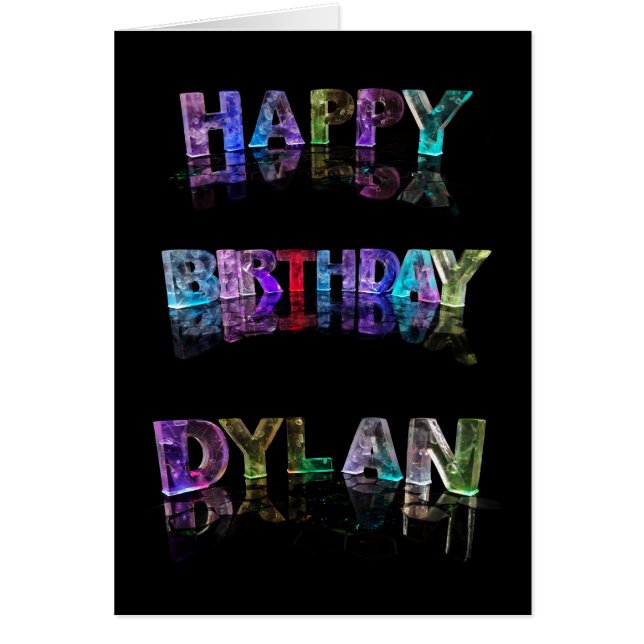 Der Namensdylan in 3D beleuchtet (Fotografie) (Vorne)