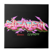 Der NamensElizabeth in GraffitiKeramik Fliese (Vorderseite)