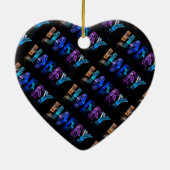 Der Namensharry in 3D beleuchtet (Fotografie) Keramikornament (Hinten)