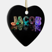 Der Namensjakob in 3D beleuchtet (Fotografie) Keramik Ornament (Rechts)