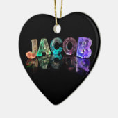 Der Namensjakob in 3D beleuchtet (Fotografie) Keramik Ornament (Links)