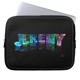 Der NamensJeremy in 3D beleuchtet (Fotografie) Laptopschutzhülle