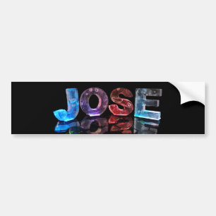 Der Namensjose in 3D beleuchtet (Fotografie) Autoaufkleber