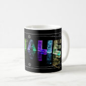 Der NamensNatalie - Name in den Lichtern Kaffeetasse (VorderseiteRechts)