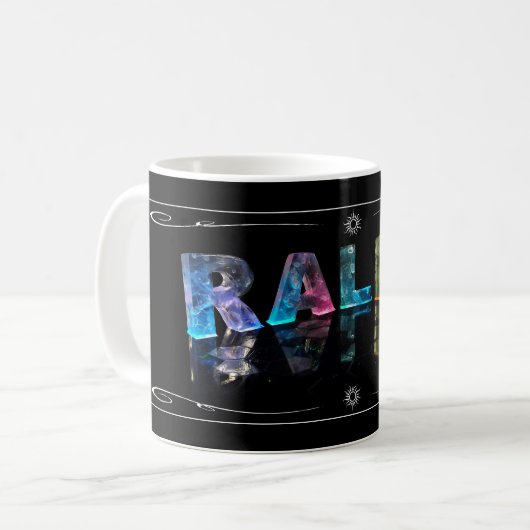 Der Namensralph in 3D beleuchtet (Fotografie) Kaffeetasse (Vorderseite Links)