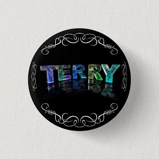 Der Namensterry - Name in den Lichtern Button (Vorderseite)