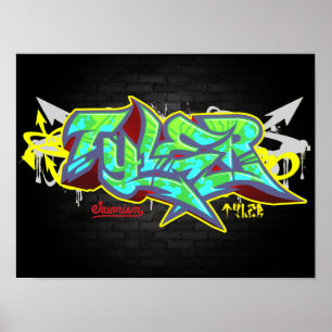 Der NamensTyler in den Graffiti Poster