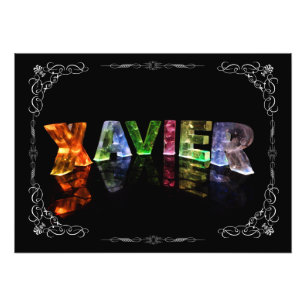 Der Namensxavier - Name in den Lichtern Fotodruck