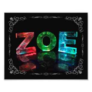Der Namenszoe - Name in den Lichtern (Fotografie) Fotodruck