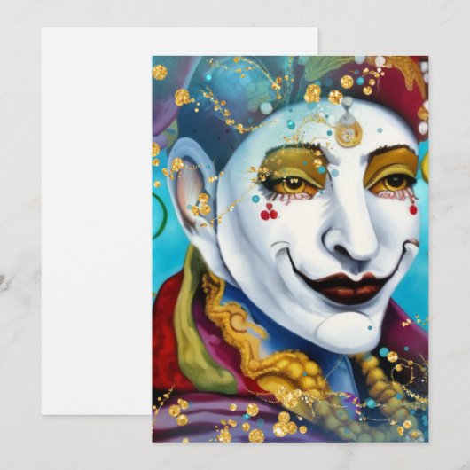 Der Narr Feiertagskarte (Vorne/Hinten)