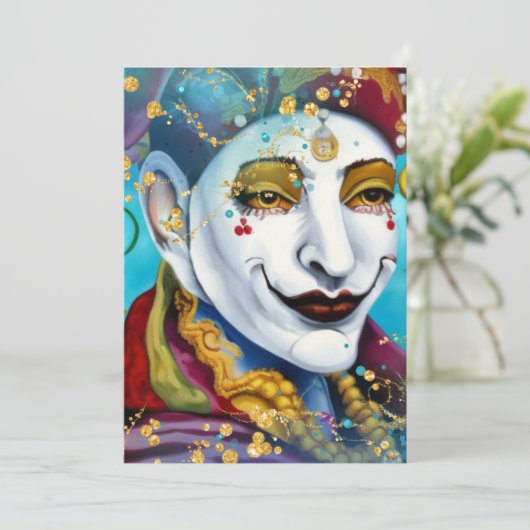 Der Narr Feiertagskarte (Stehend Vorderseite)