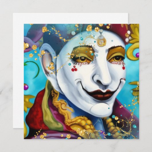 Der Narr Feiertagskarte (Vorne/Hinten)