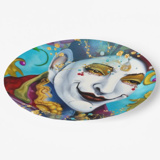 Der Narr Pappteller (Schrägansicht)