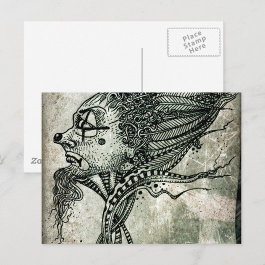 Der Narr Postkarte (Vorne/Hinten)