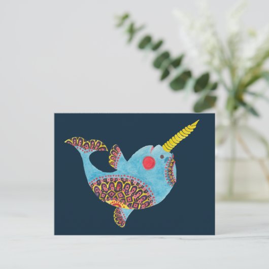 Der Narwhal Postkarte (Stehend Vorderseite)