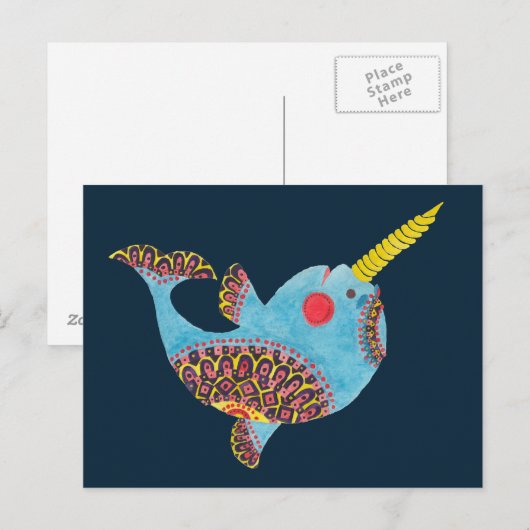 Der Narwhal Postkarte (Vorne/Hinten)