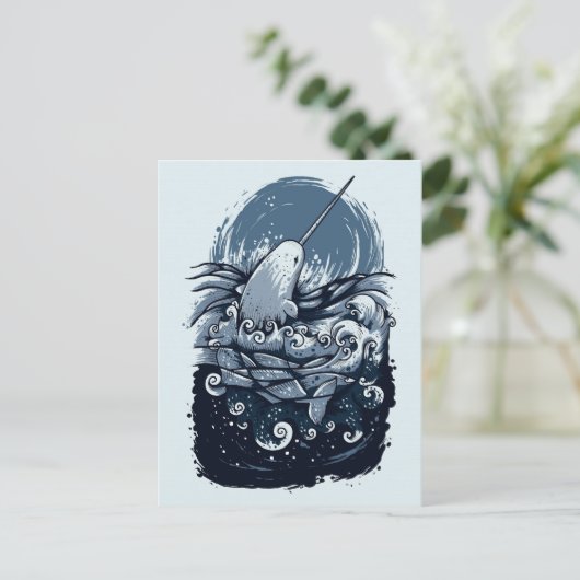Der Narwhal Postkarte (Stehend Vorderseite)