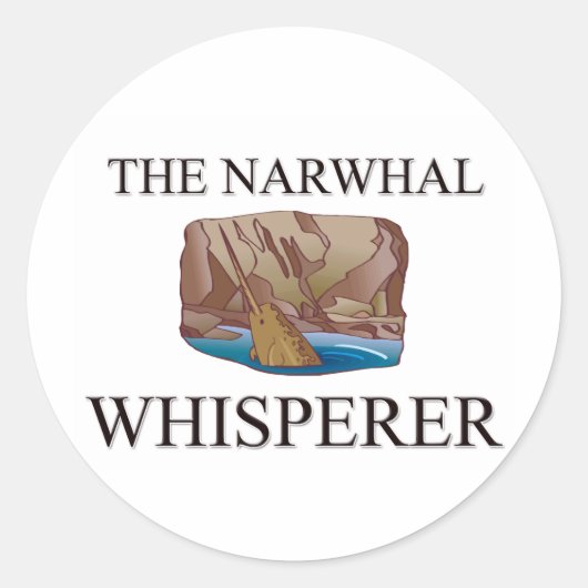 Der Narwhal Whisperer Runder Aufkleber (Vorderseite)