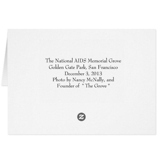 Der National AIDS Memorial Grove Golden Gate Park (Rückseite Horizontal)