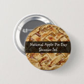 Der Nationale Apple Pie Day ist der 3. Dezember Button (Vorne & Hinten)