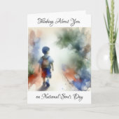 Der Nationalfeiertag ist März 4. Karte (Vorderseite)