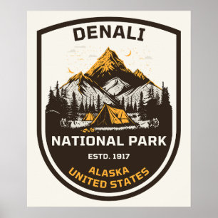 Der Nationalpark Denali im Freien und die Natur Poster