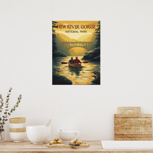Der Nationalpark der New River Gorge Poster (Küche)