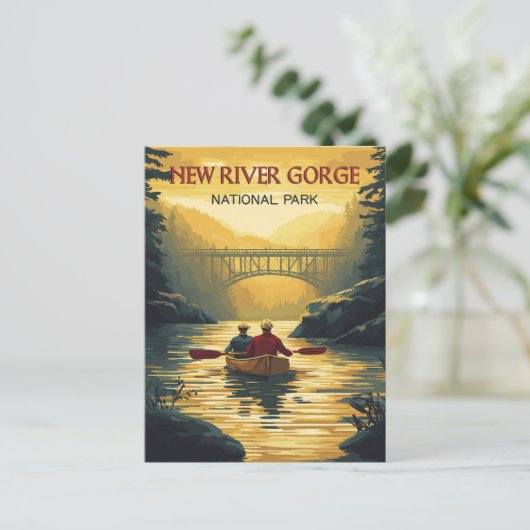 Der Nationalpark der New River Gorge Postkarte (Stehend Vorderseite)