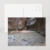 Der Nationalpark Narrows Zion Postkarte (Vorne/Hinten)